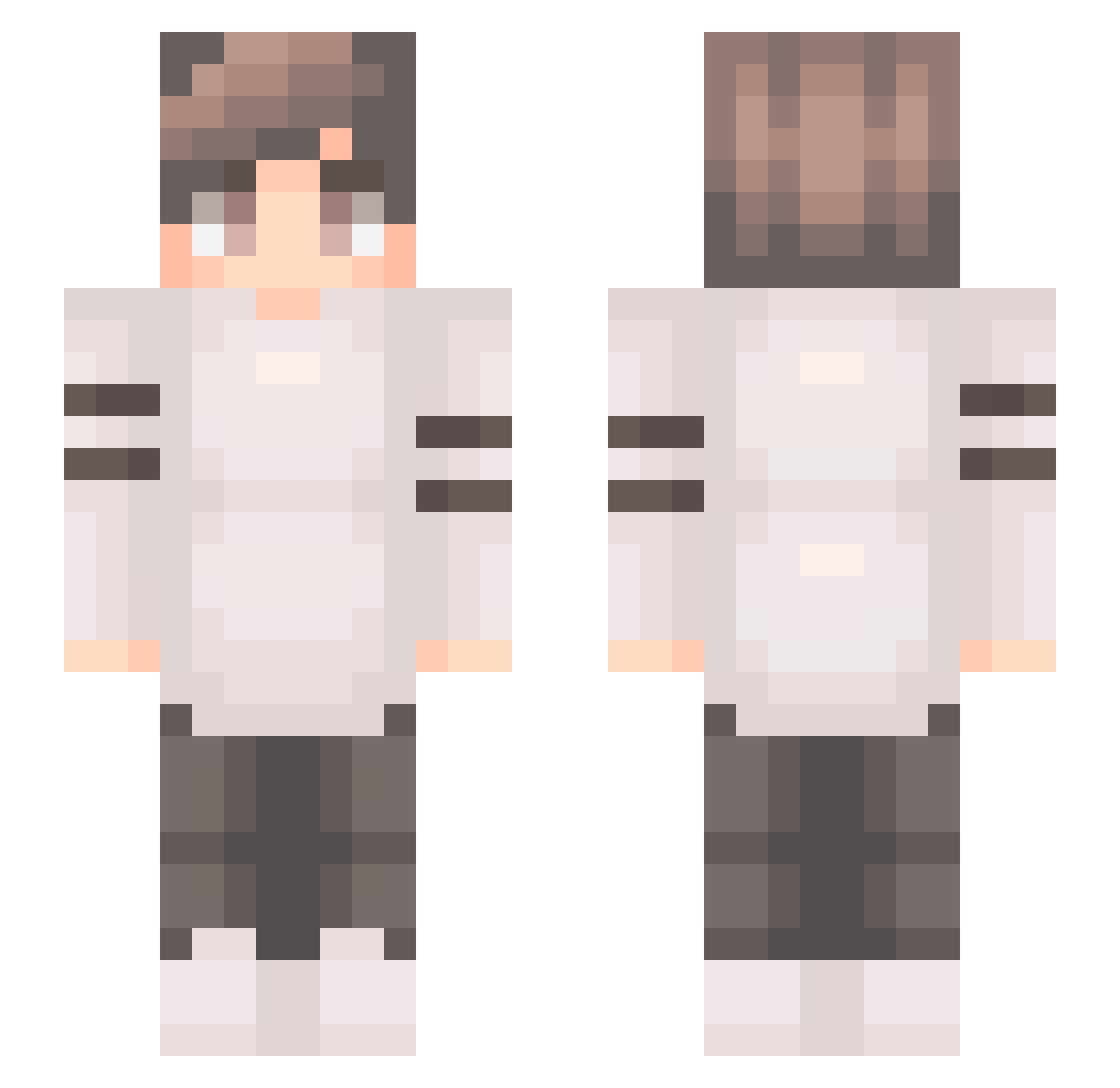 sorbonne Minecraft skin, front and back view