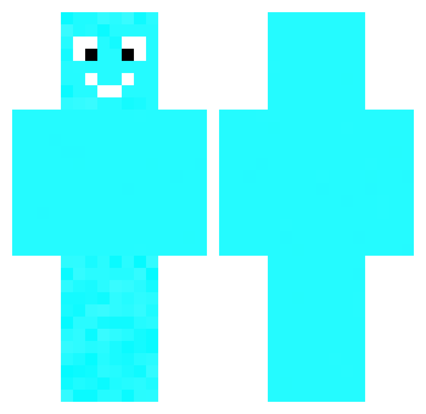 zenfey Minecraft skin, front and back view
