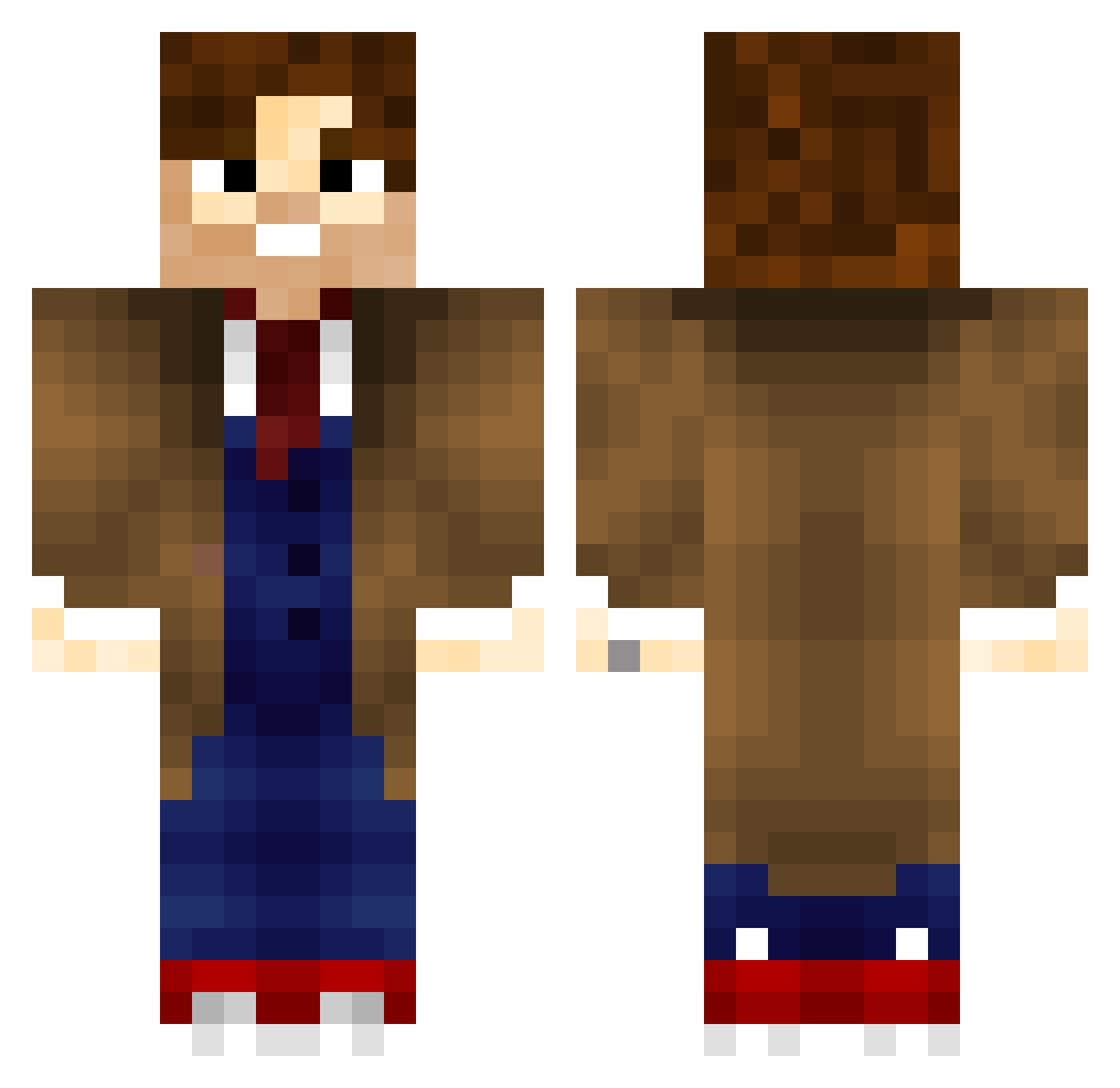 Neya Minecraft skin, front and back view