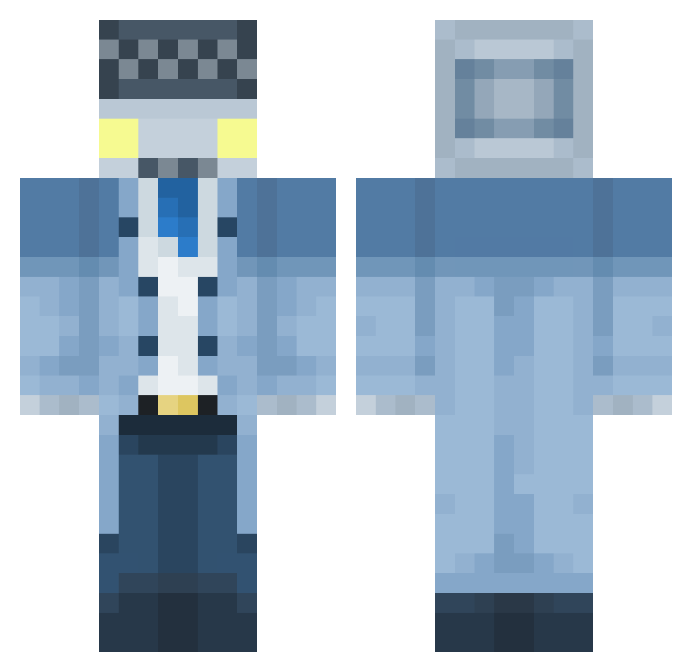 Radio___ Minecraft skin, front and back view