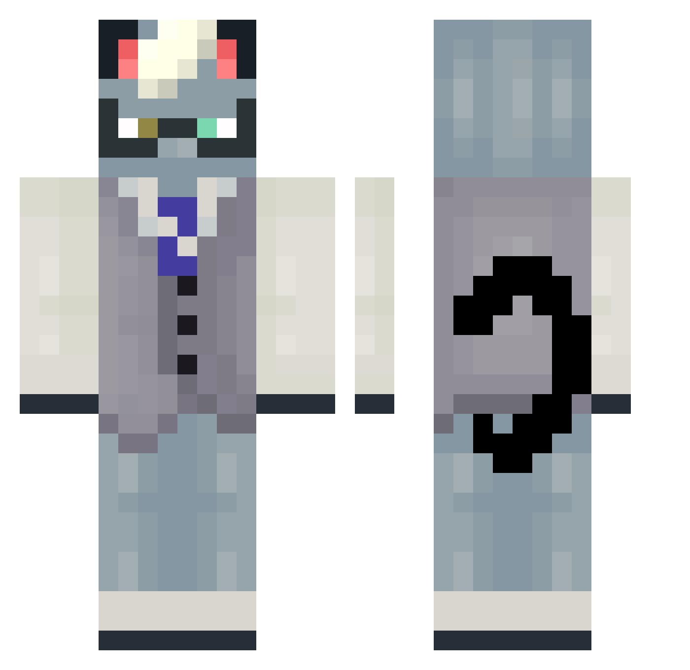 TeeHee143 Minecraft skin, front and back view