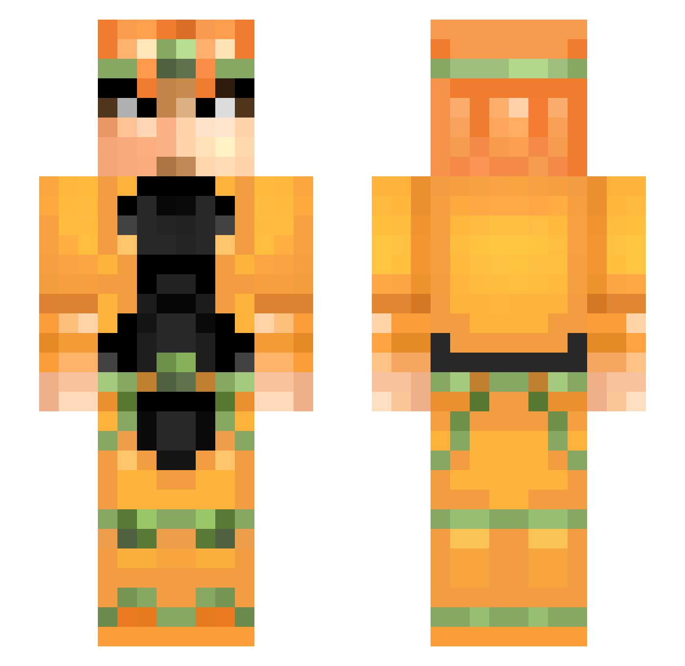 Tirolat Minecraft skin, front and back view