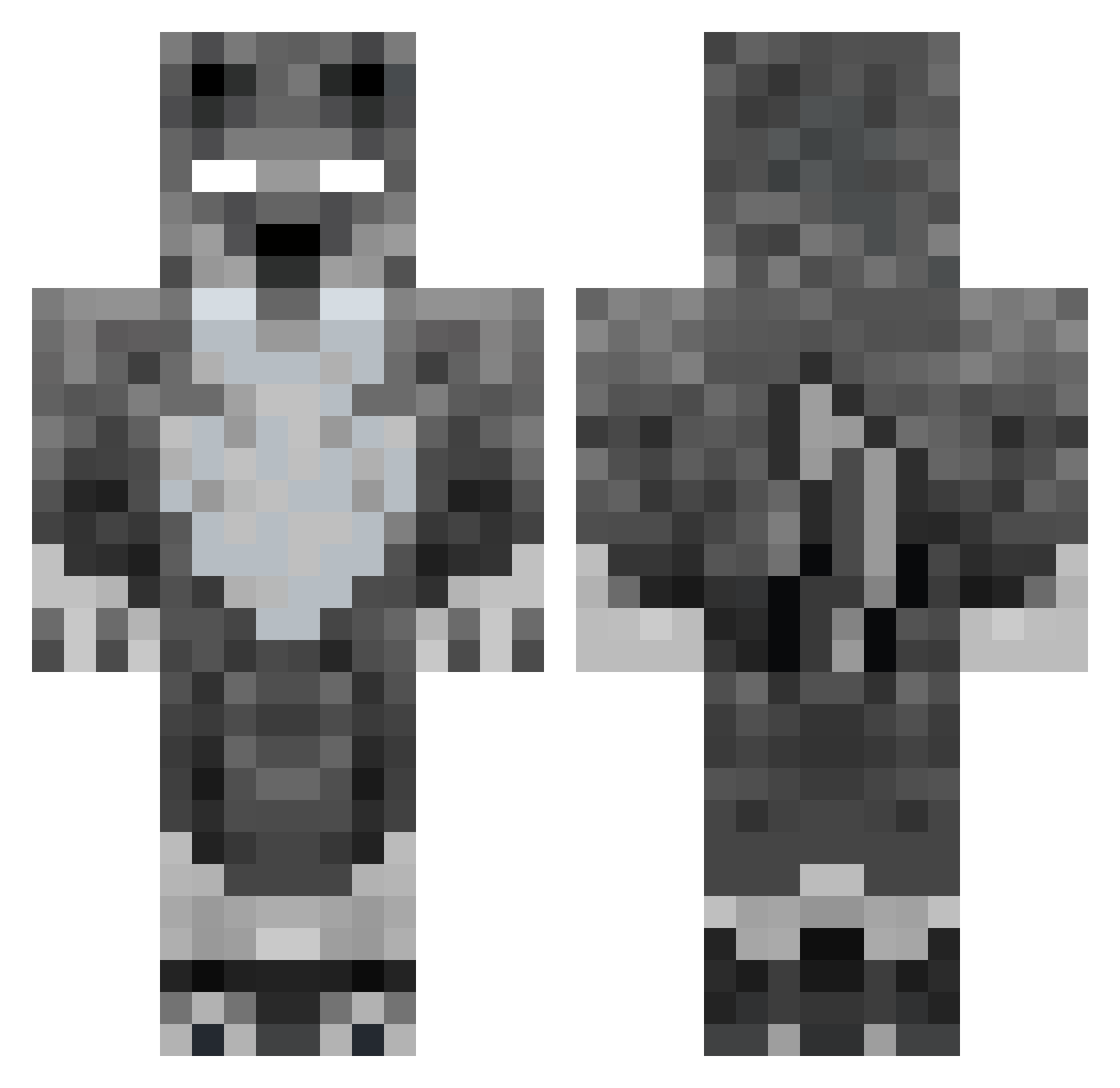 Tobiah Minecraft skin, front and back view