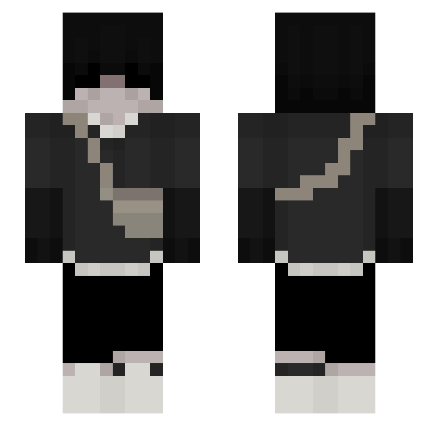 smooverex Minecraft skin, front and back view