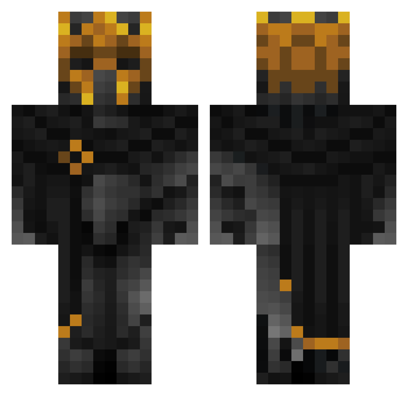 Nacnac33 Minecraft skin, front and back view