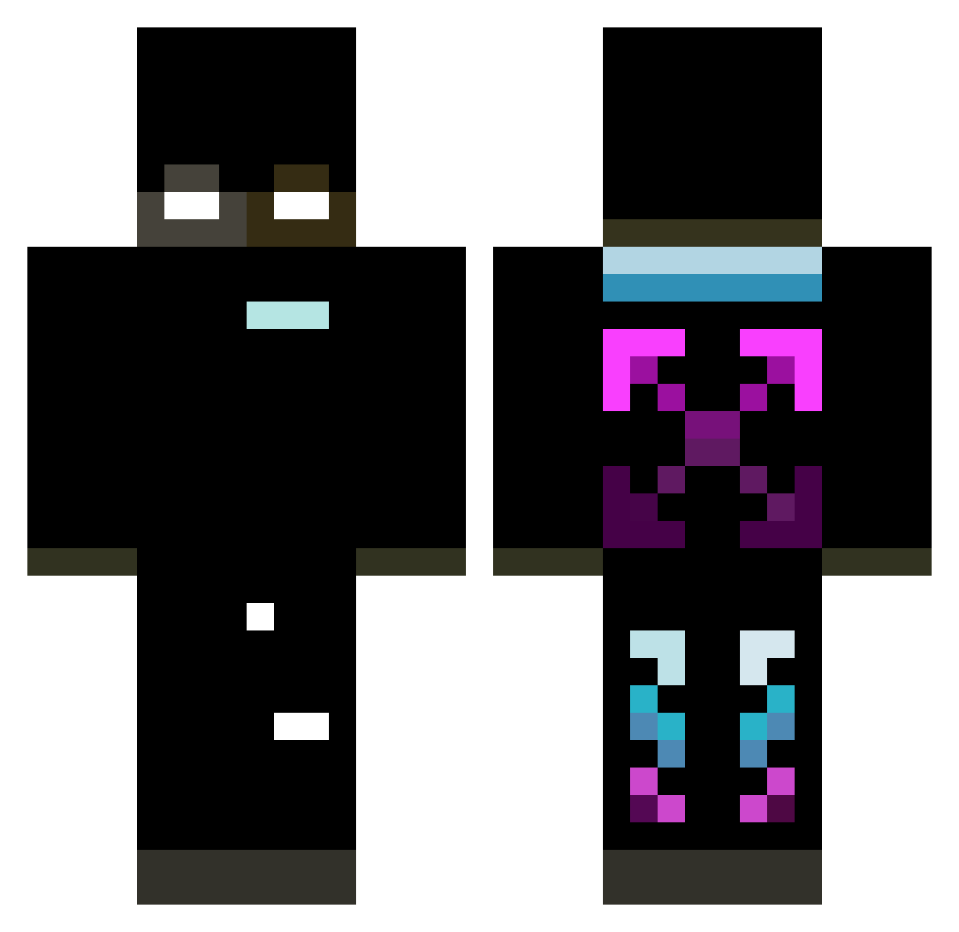 OFF_K_J_Y Minecraft skin, front and back view