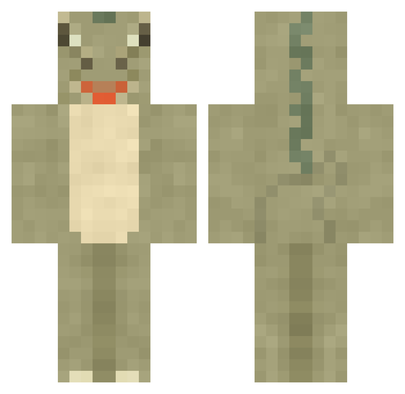 Dalda0331 Minecraft skin, front and back view