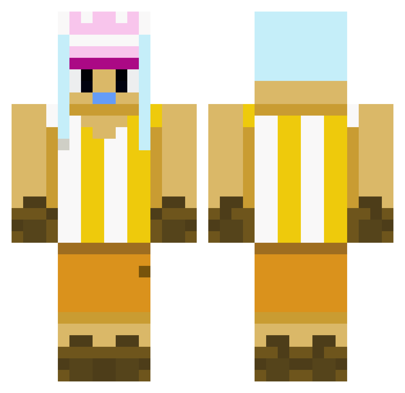 RATTACCINO Minecraft skin, front and back view