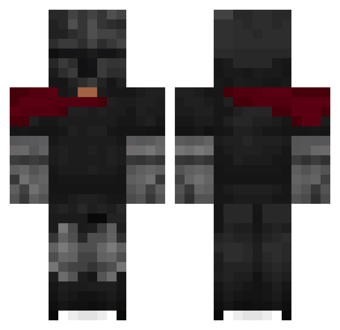 Spiki777 Minecraft skin, front and back view