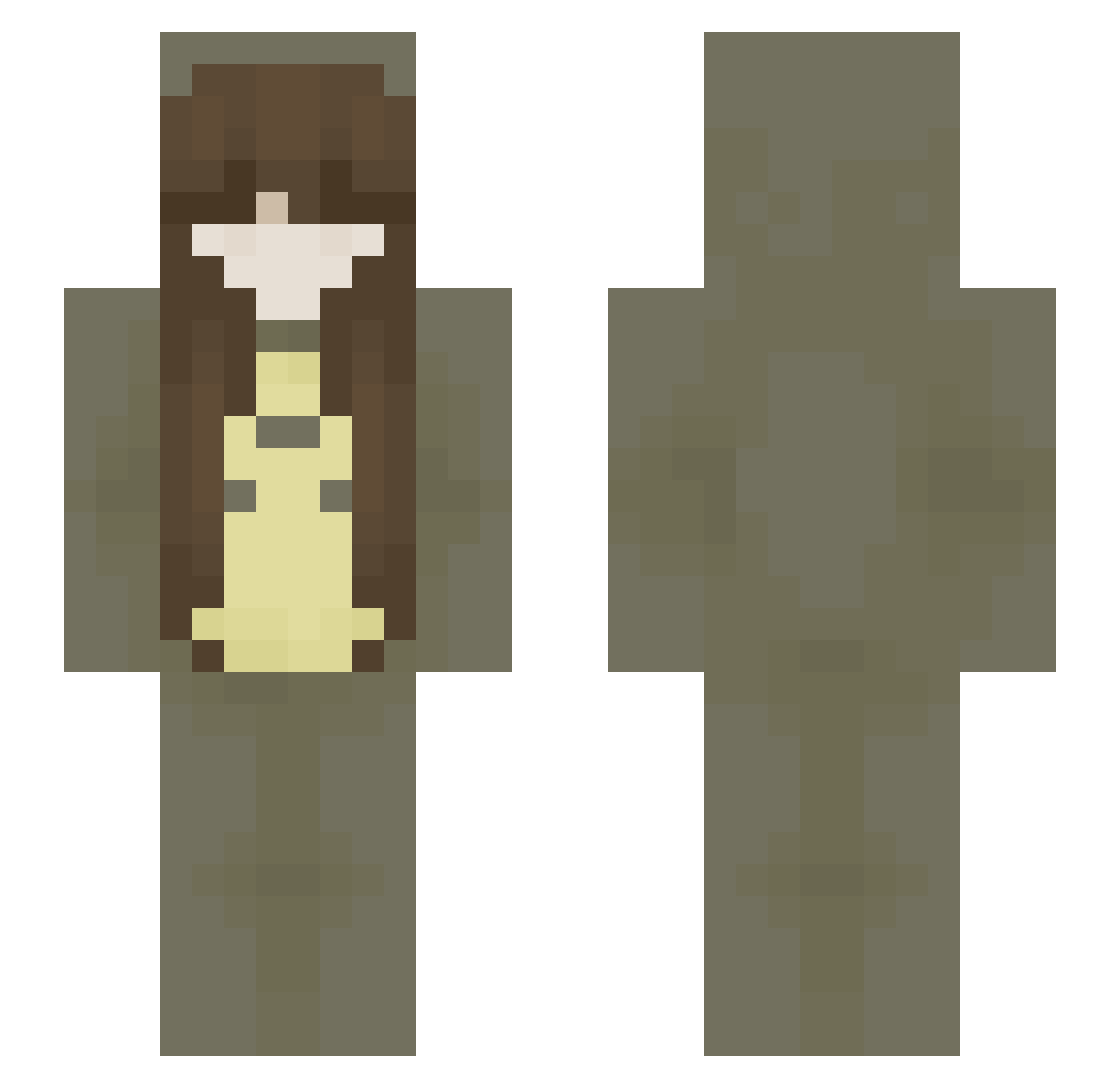 unagiho3 Minecraft skin, front and back view