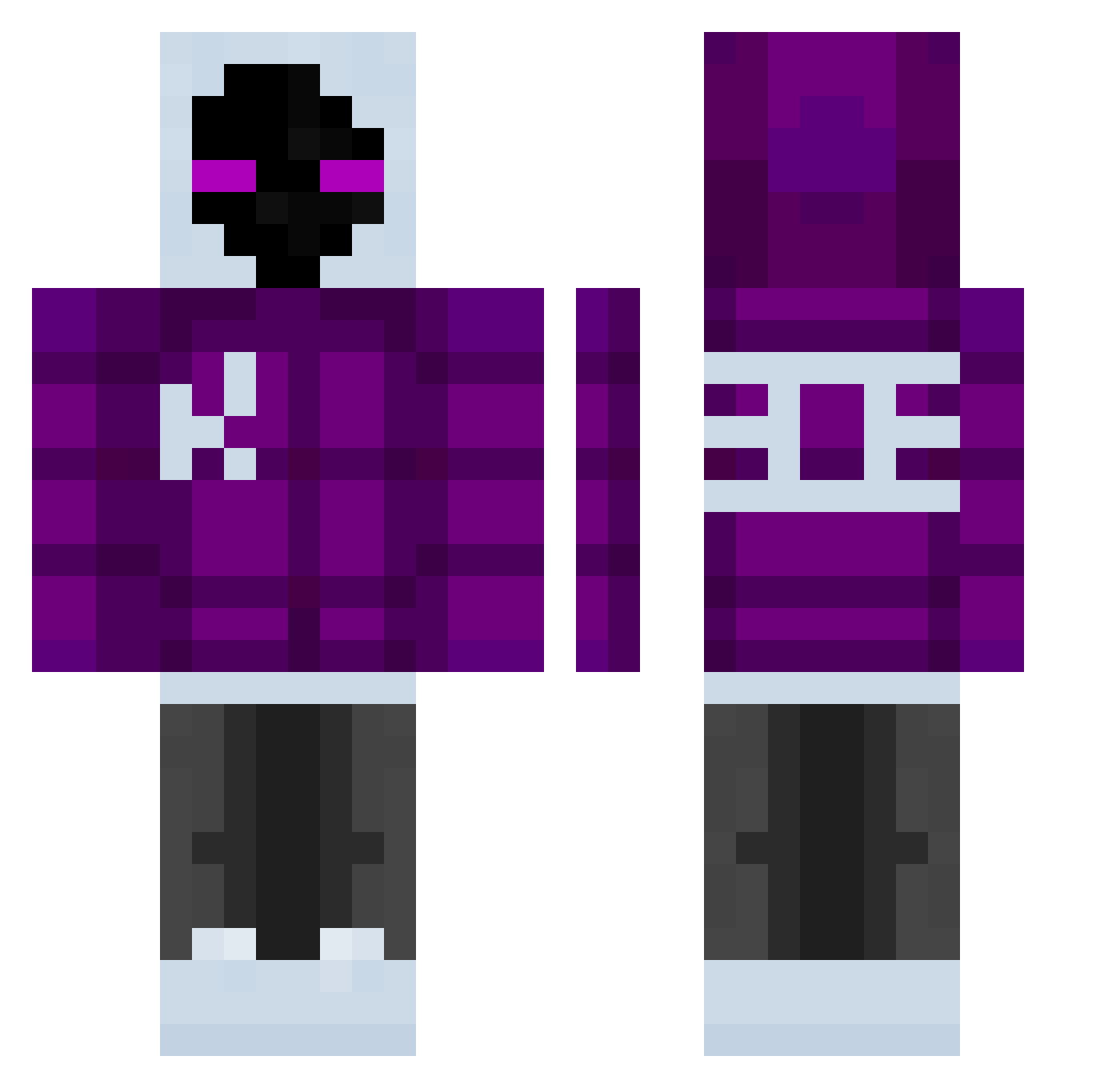 Kdloncho Minecraft skin, front and back view