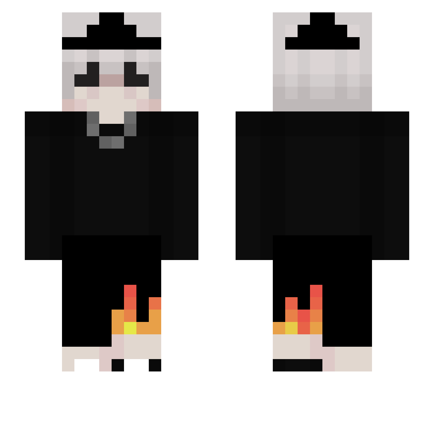 Verniusz Minecraft skin, front and back view
