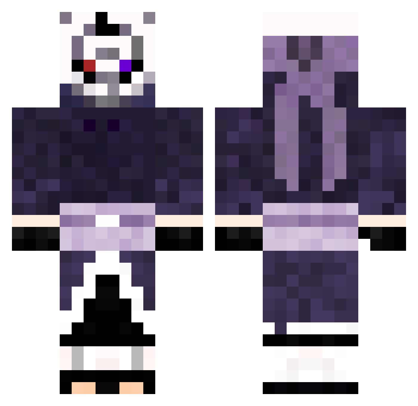 TheDarkKing9227 Minecraft skin, front and back view