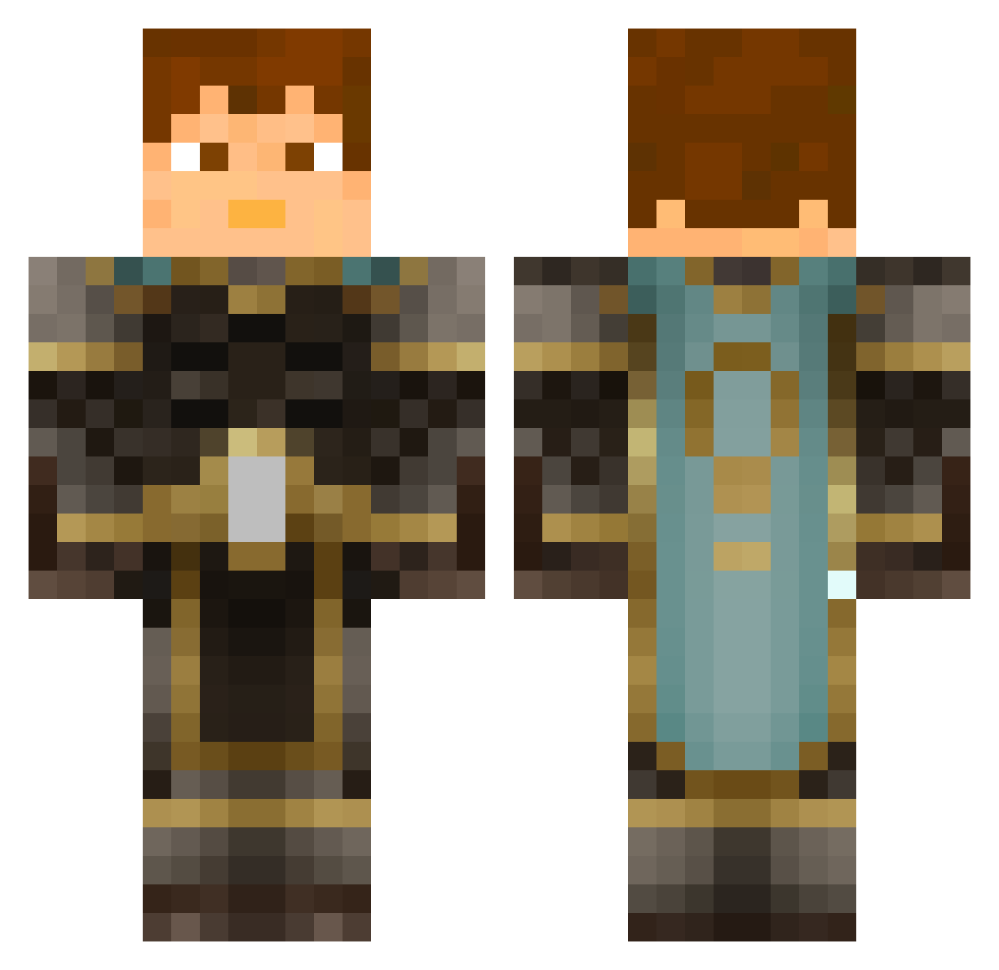 Godgamermove123 Minecraft skin, front and back view