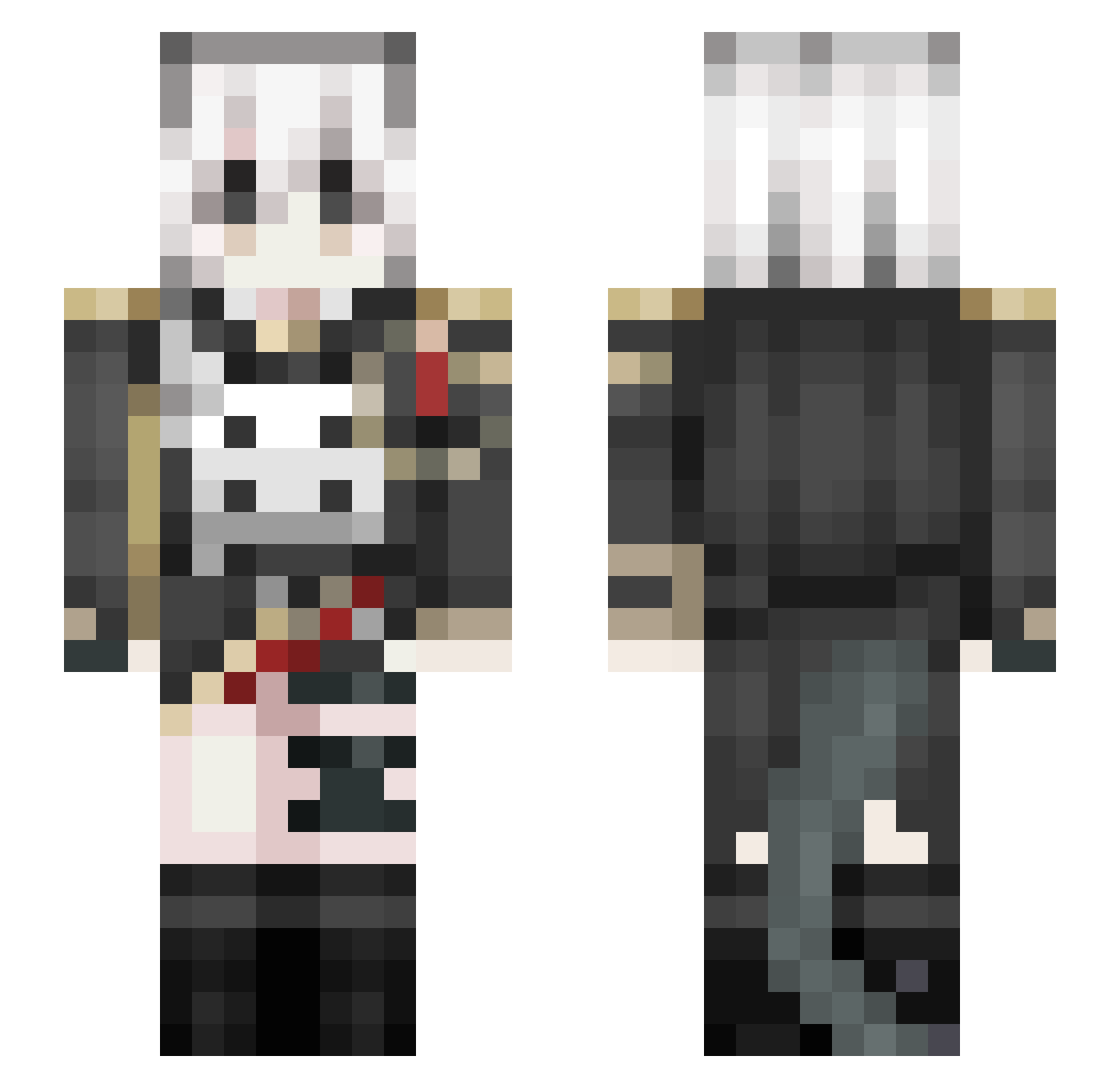 saakijjarven Minecraft skin, front and back view