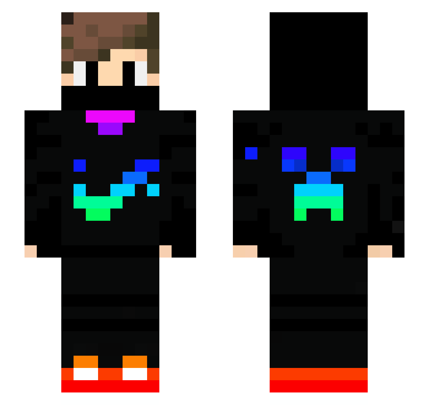 NotGamerPratik Minecraft skin, front and back view
