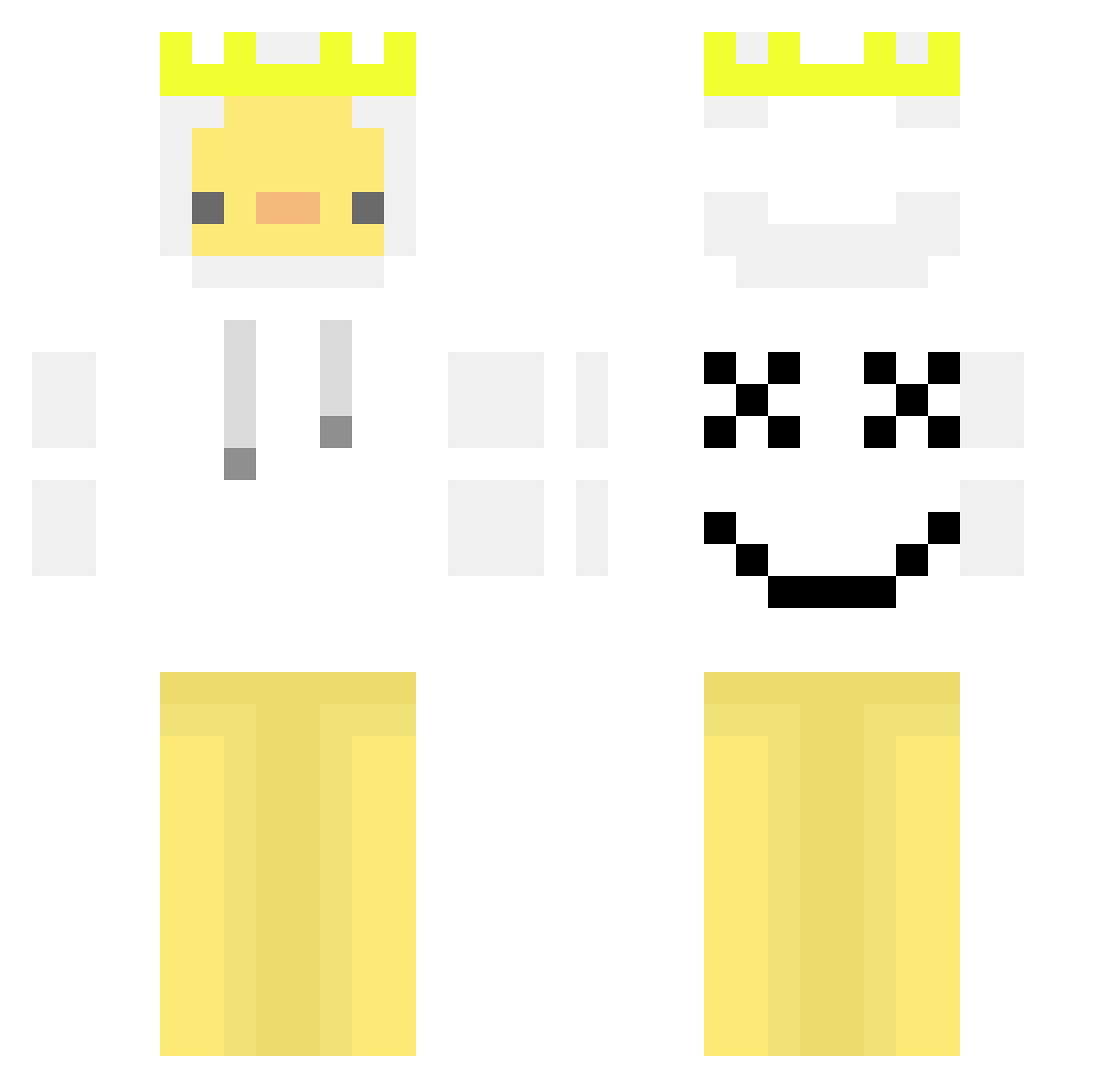 Benjfr7864 Minecraft skin, front and back view