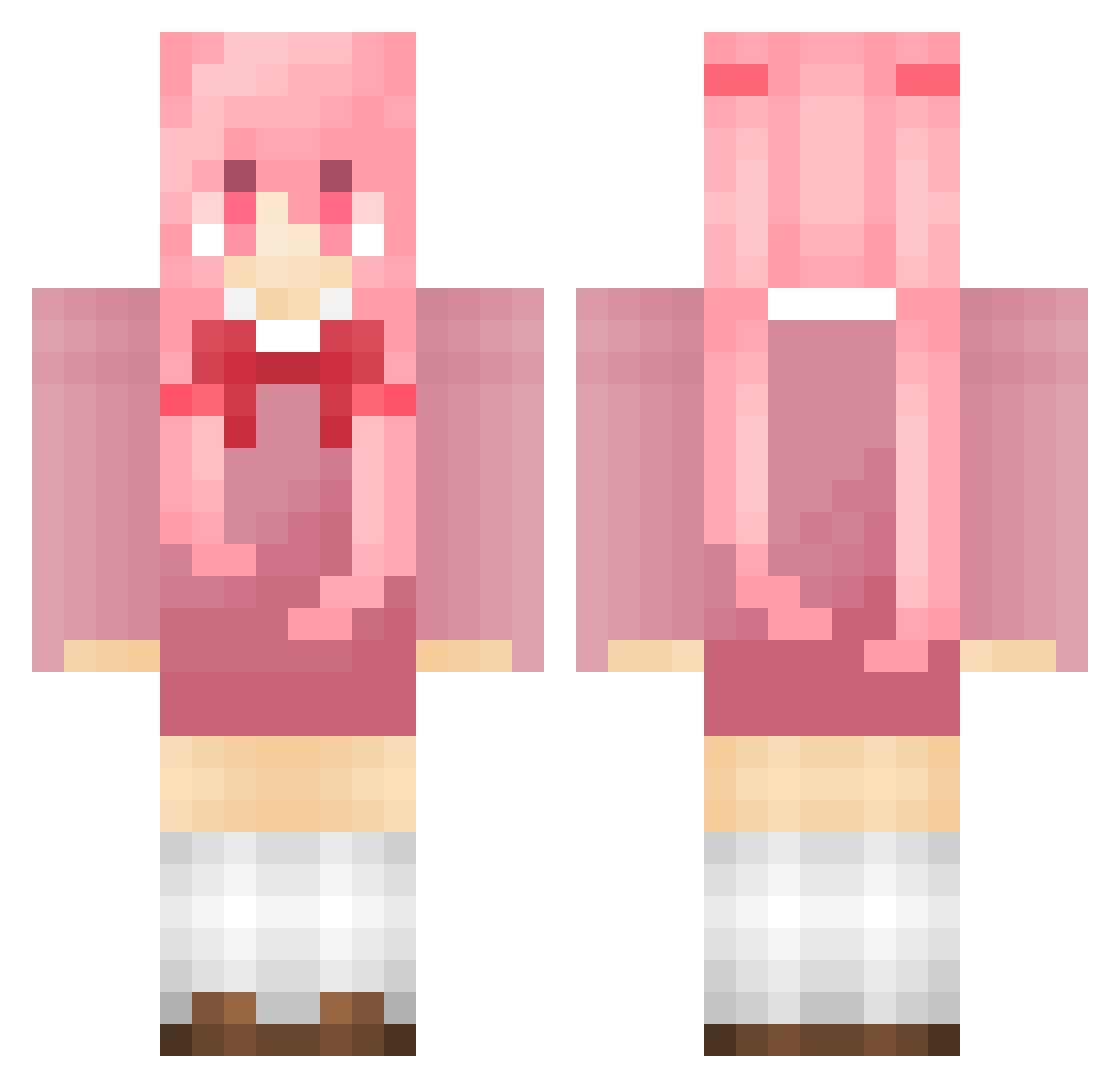 Sumsaar Minecraft skin, front and back view