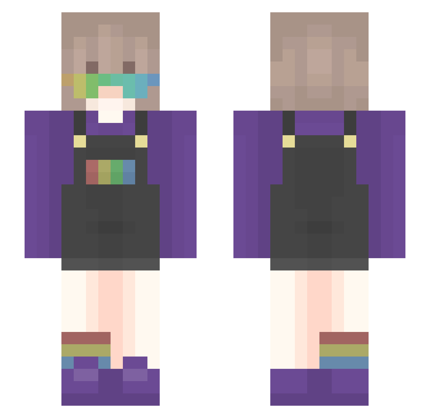 Gianna_ Minecraft skin, front and back view