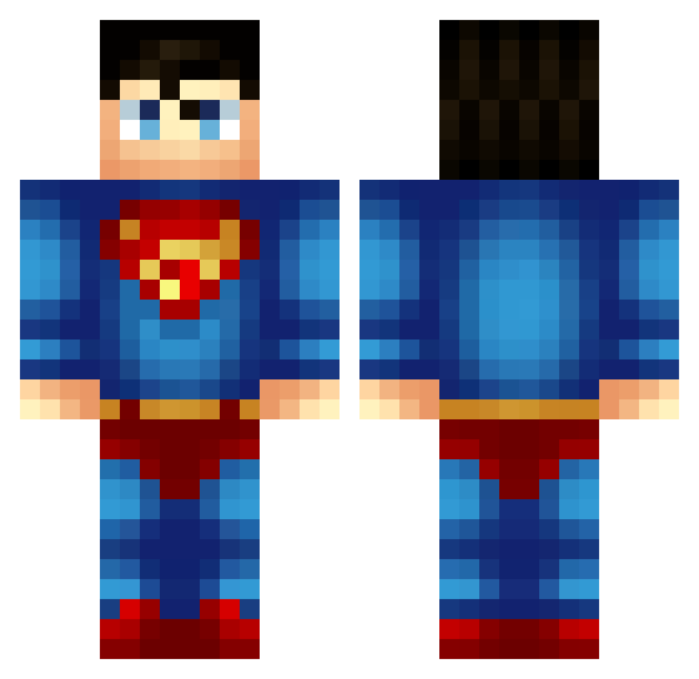 Minecraf1gamerYT Minecraft skin, front and back view