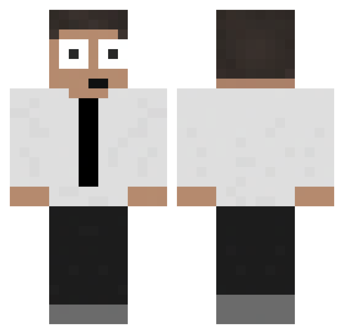 MystMMC Minecraft skin, front and back view