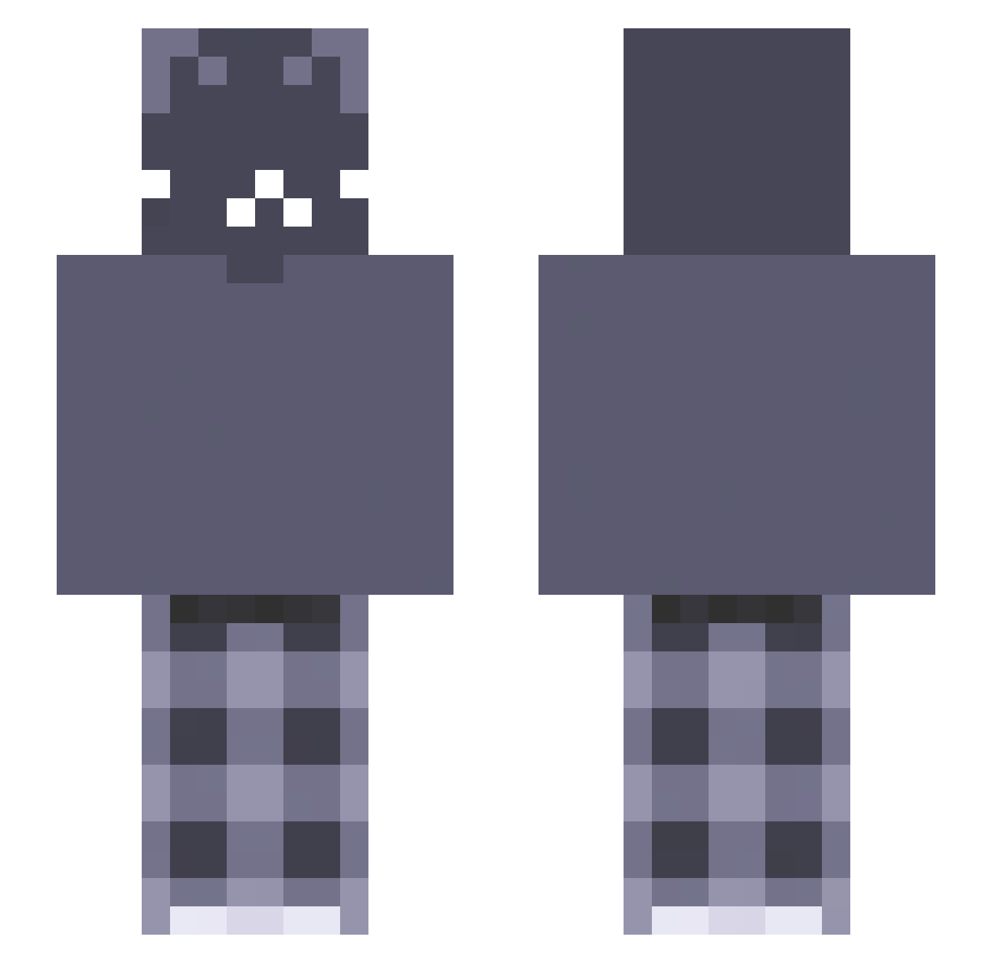 RemzeeTheFox Minecraft skin, front and back view