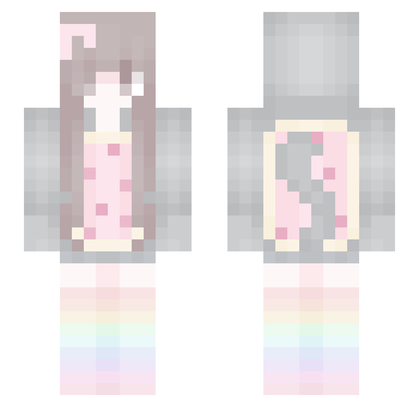 Sahafi Minecraft skin, front and back view
