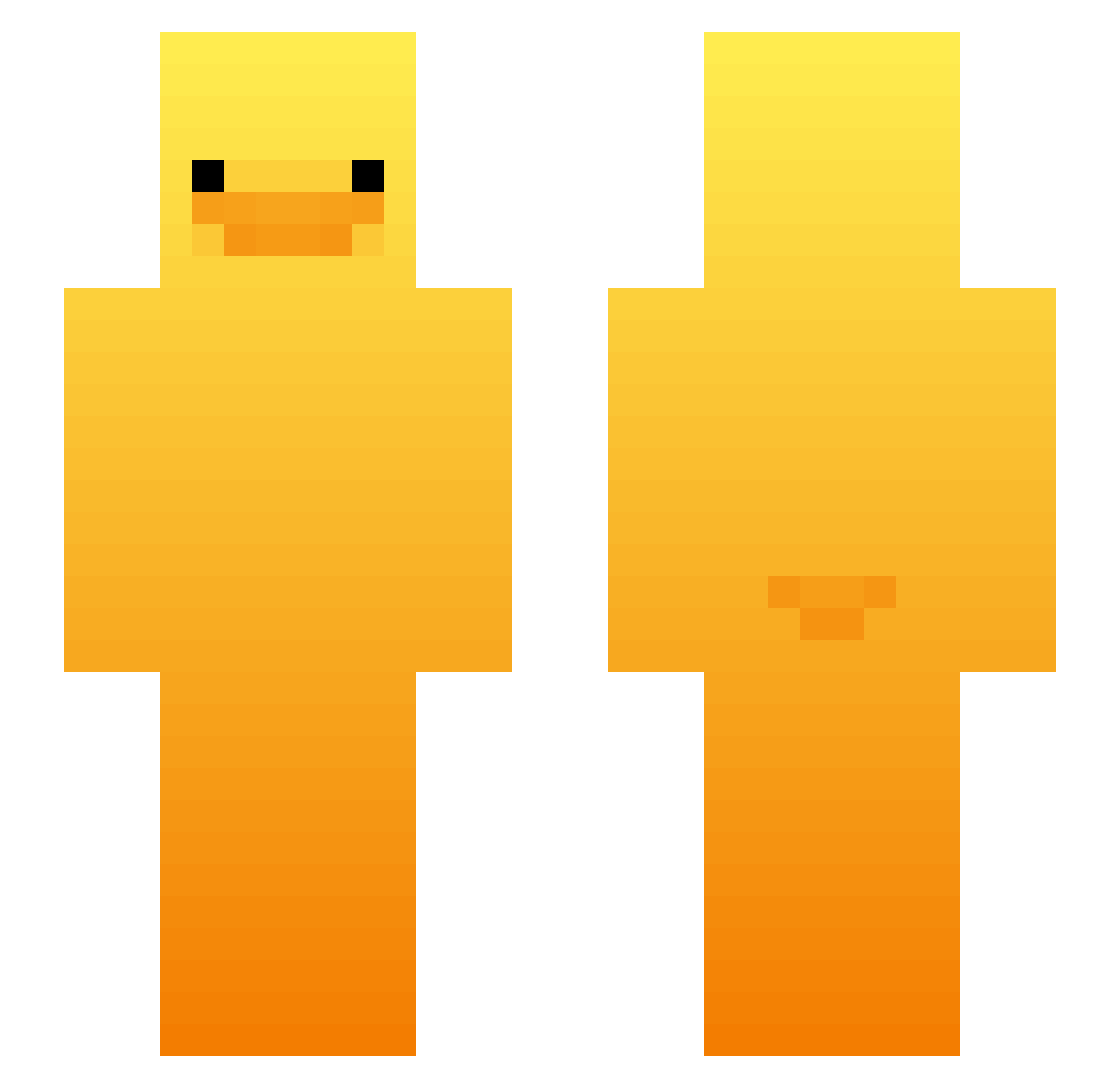 xlfix Minecraft skin, front and back view