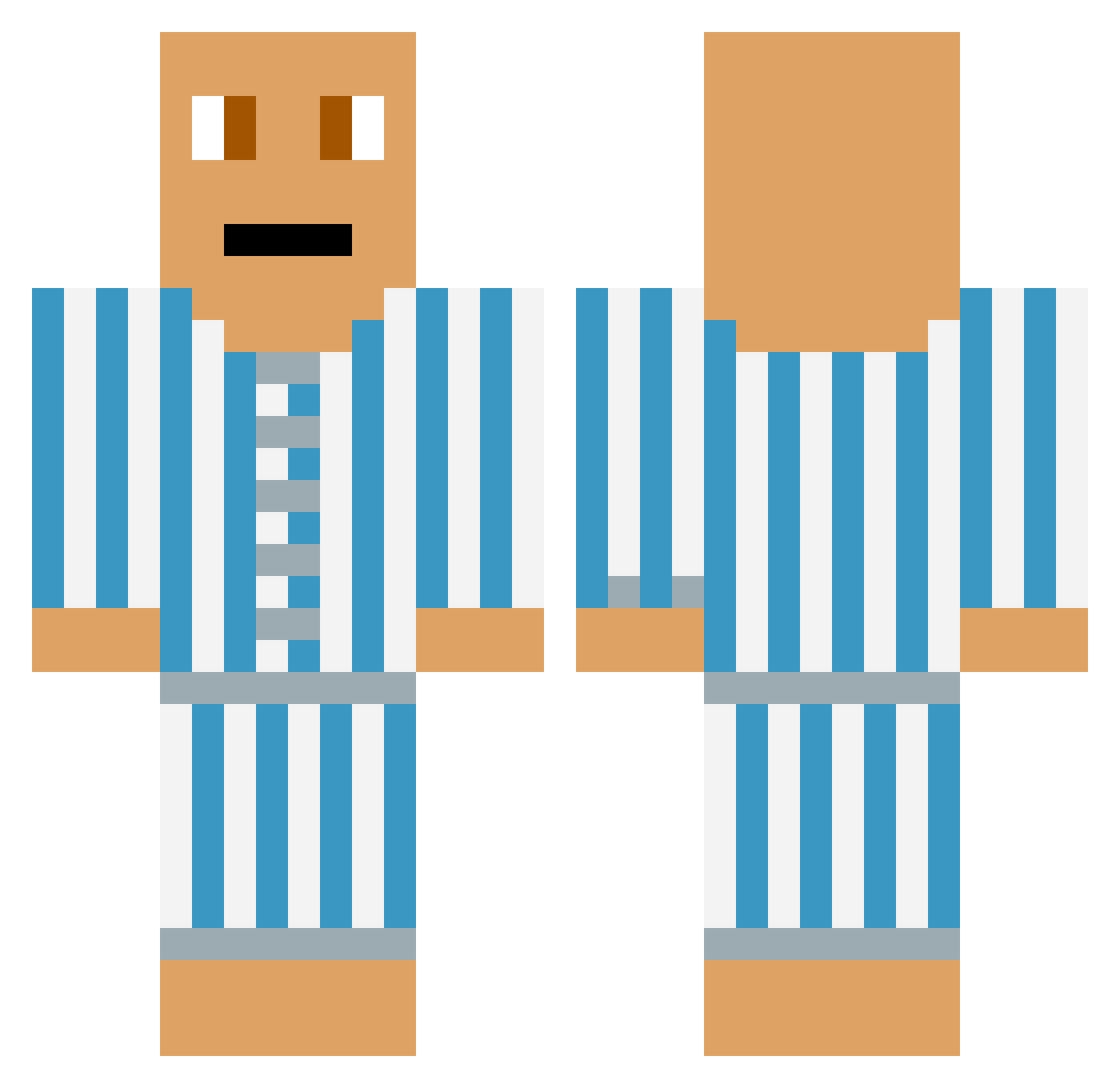 Faerekylling Minecraft skin, front and back view