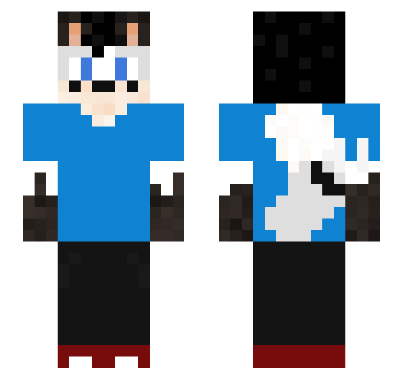 Cam_Selic Minecraft skin, front and back view