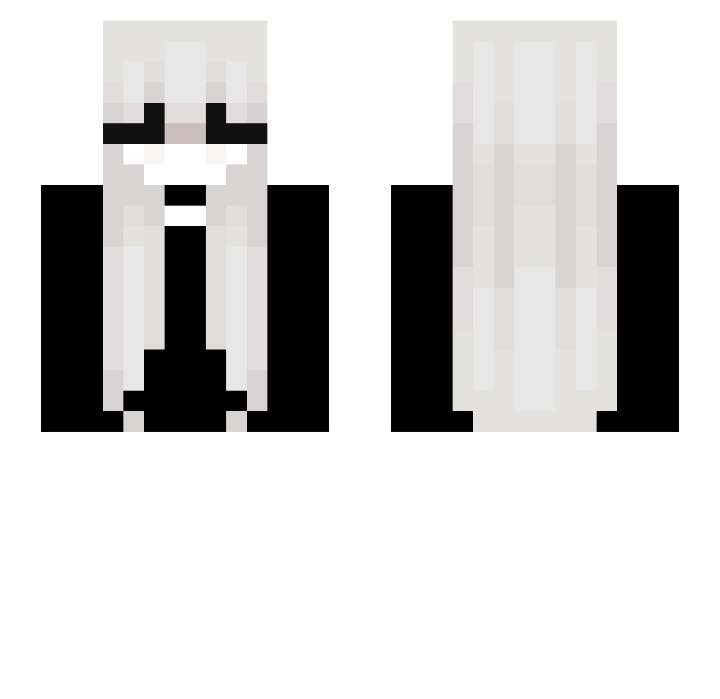 Sofia_233 Minecraft skin, front and back view