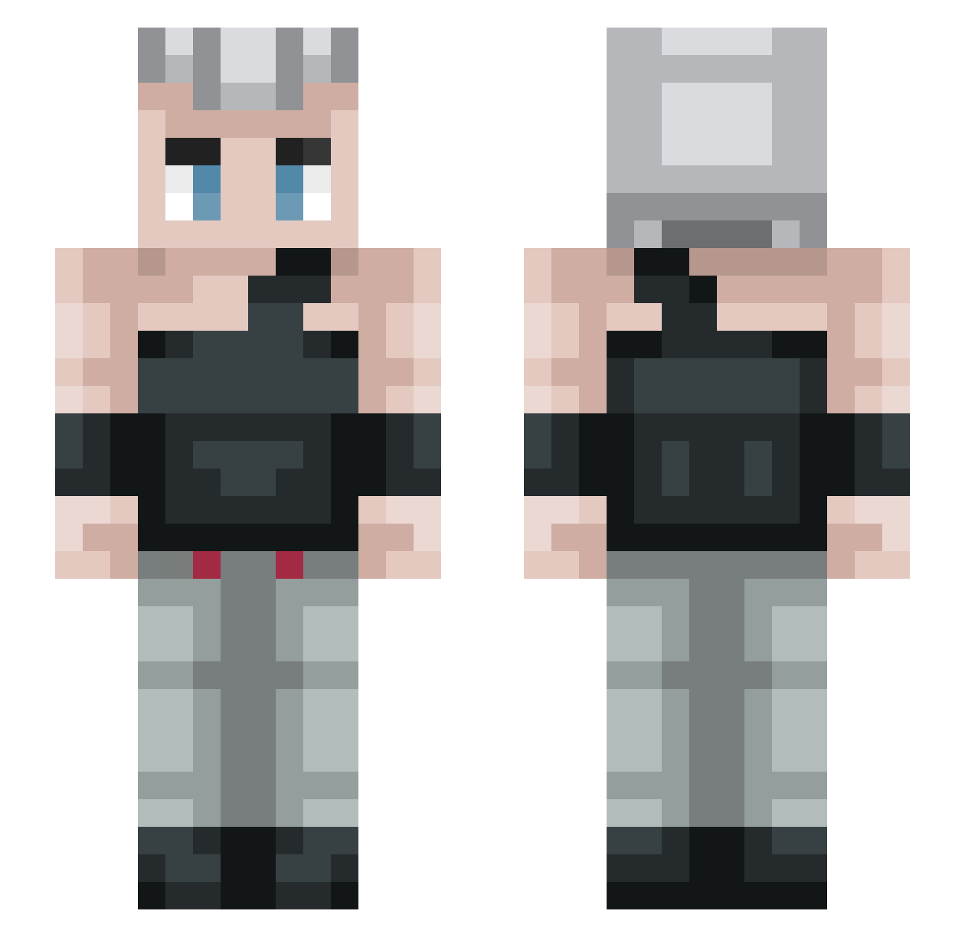 thebabymunch Minecraft skin, front and back view