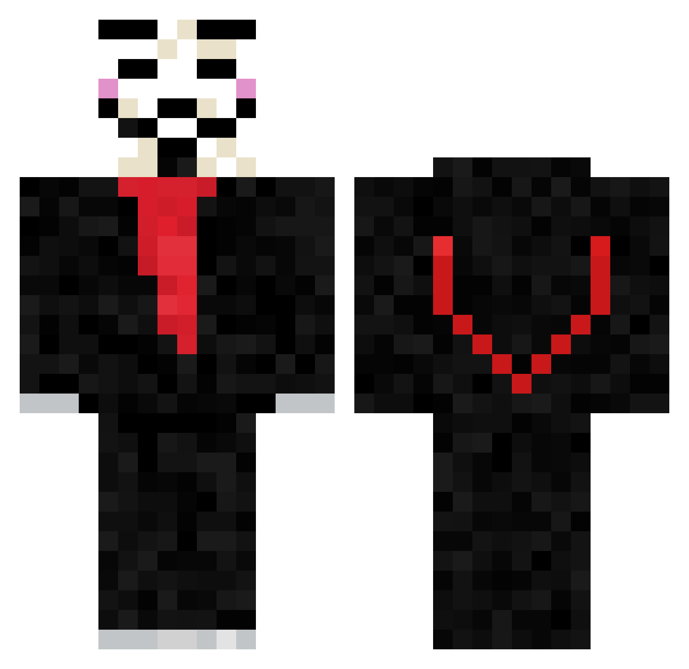 Bodrumlu Minecraft skin, front and back view