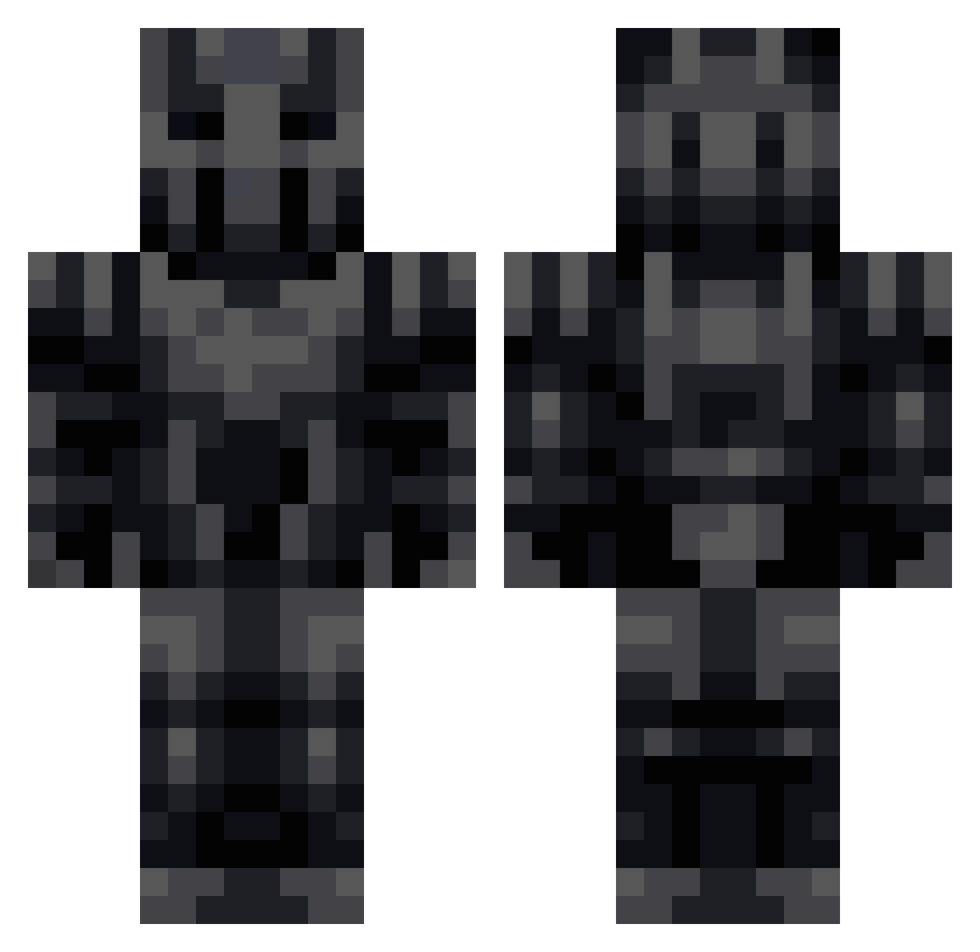 ZYCOLS Minecraft skin, front and back view