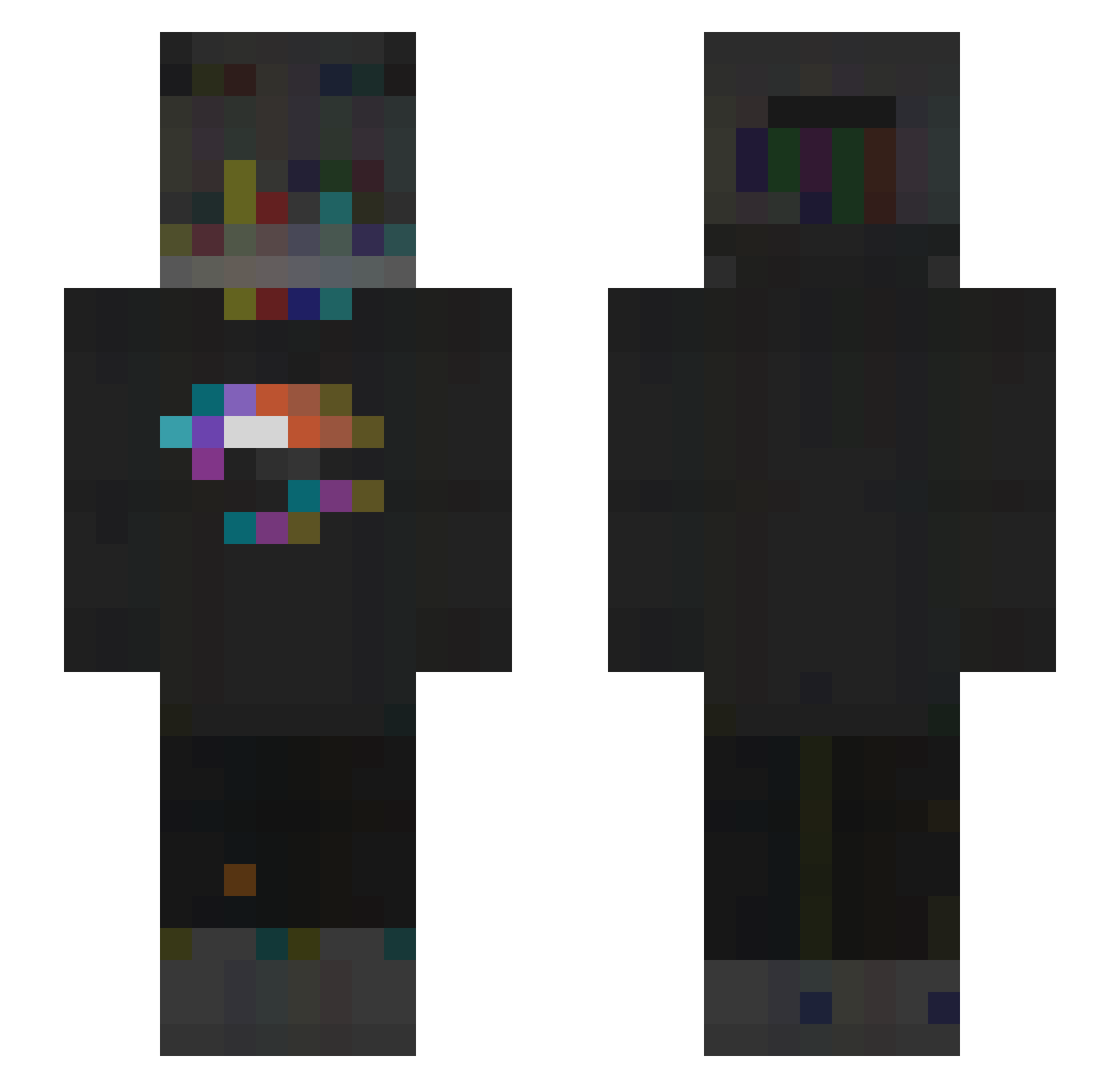 TxJonReaL Minecraft skin, front and back view