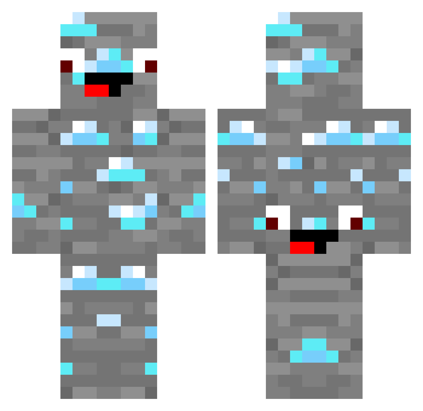 ApolloStuff Minecraft skin, front and back view