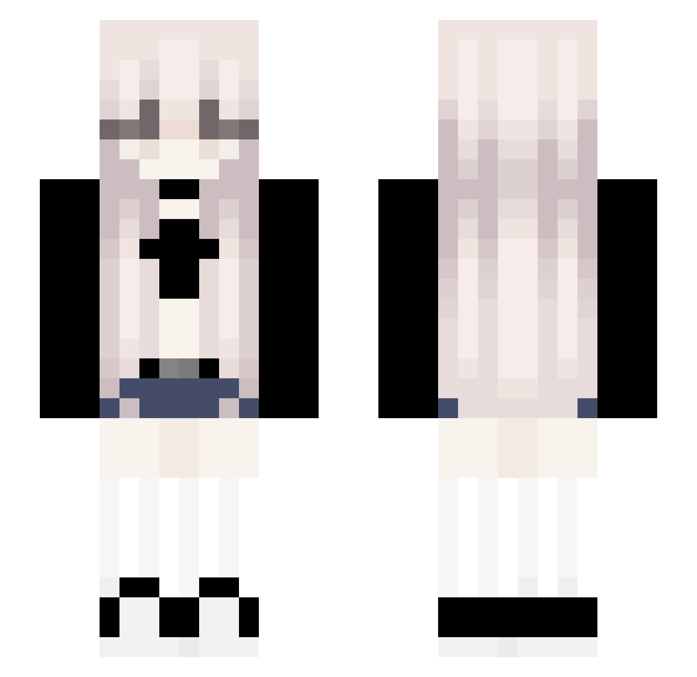 Aetrnalol Minecraft skin, front and back view