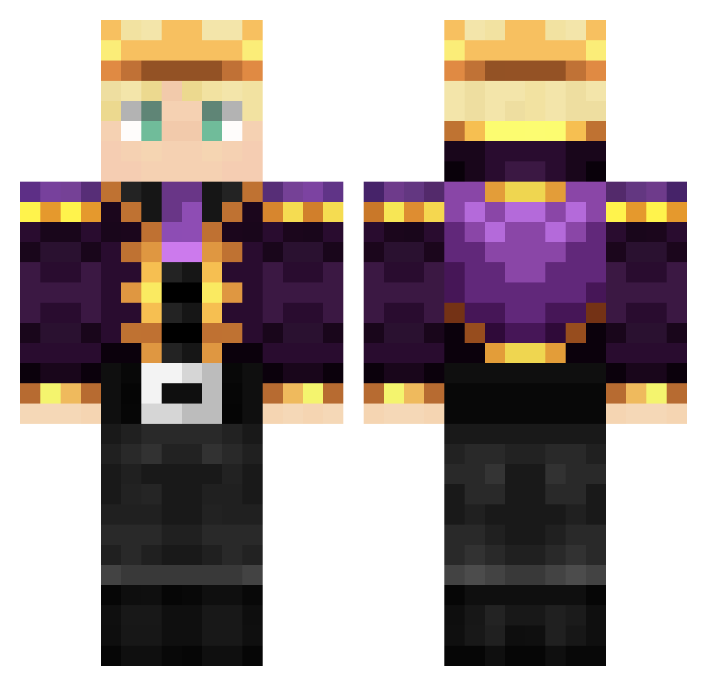 Yoduke Minecraft skin, front and back view