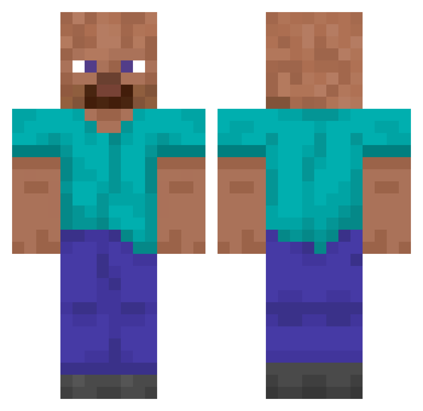 sexoenmiano Minecraft skin, front and back view