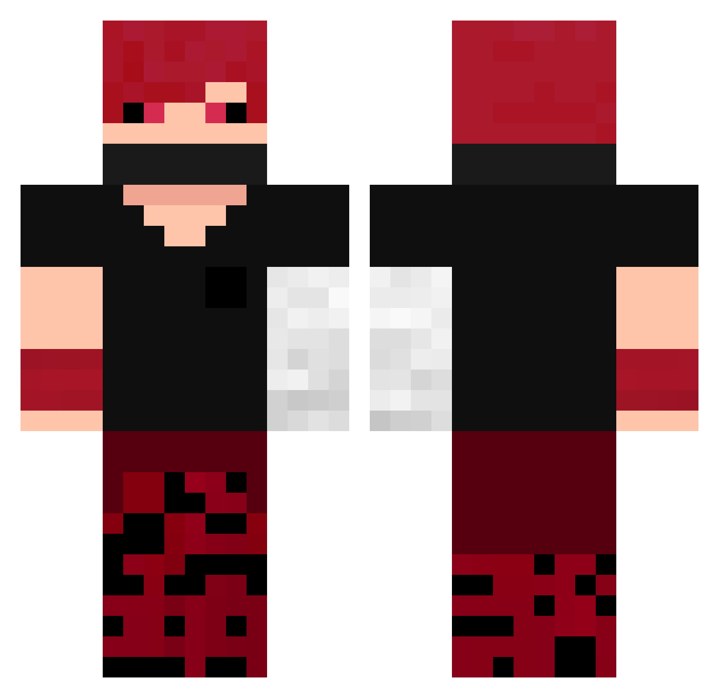 AkazaKun_ Minecraft skin, front and back view
