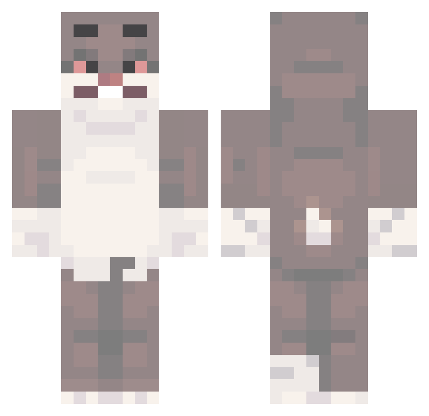 Znany_Malarz Minecraft skin, front and back view