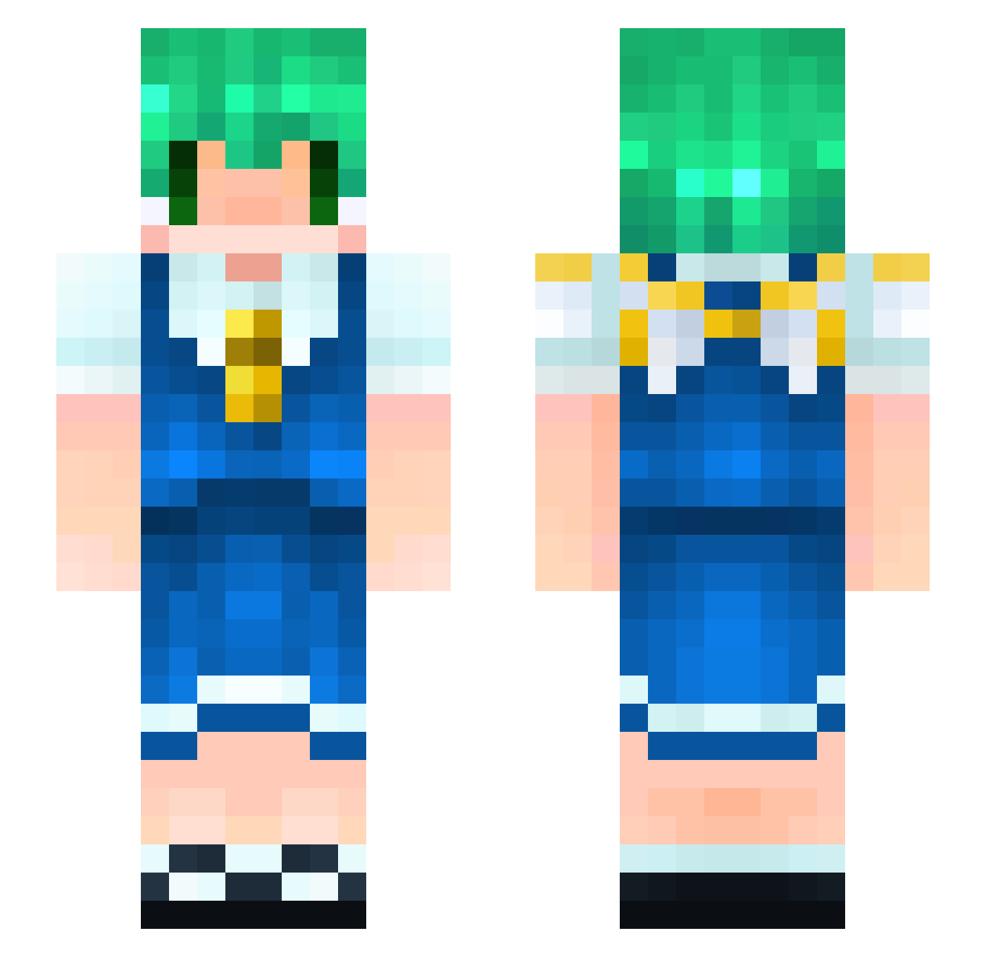 ramenkappu Minecraft skin, front and back view