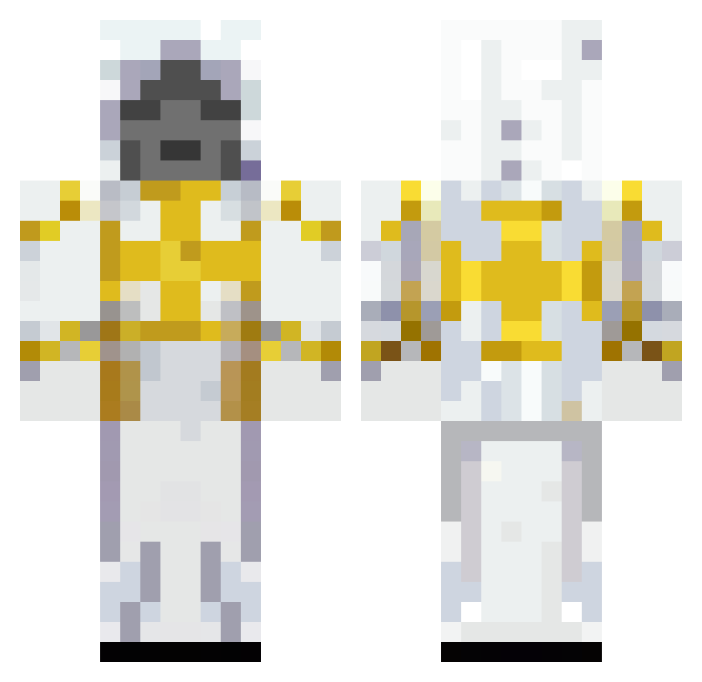ShinoGhost Minecraft skin, front and back view