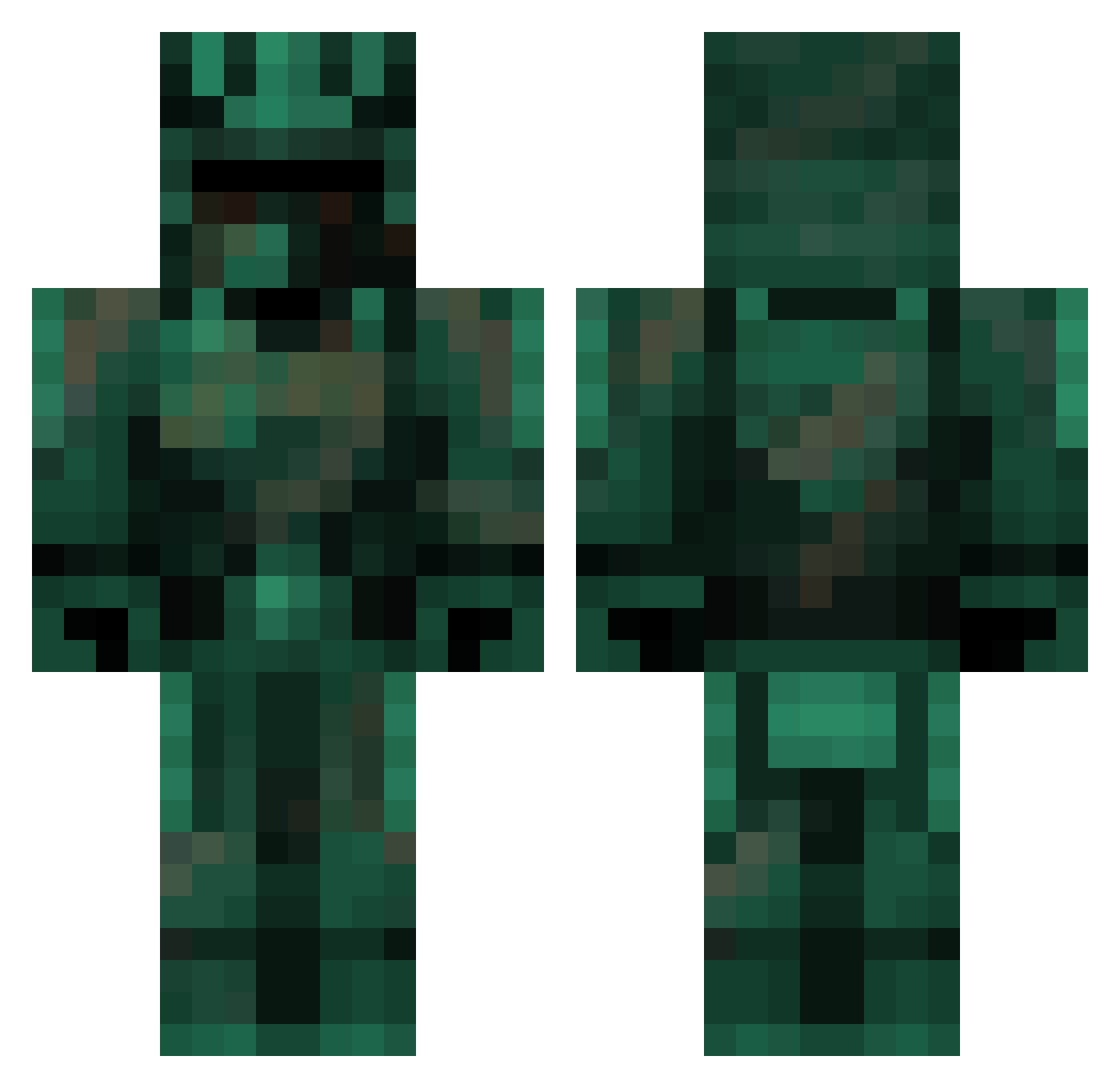 MoonyTheToaster Minecraft skin, front and back view