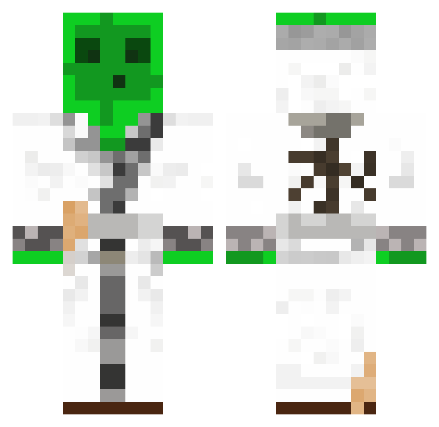 Wendi107 Minecraft skin, front and back view