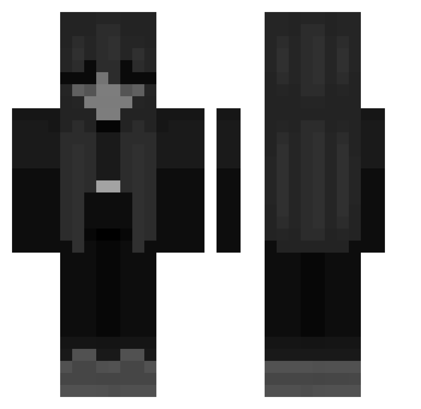 polu122 Minecraft skin, front and back view