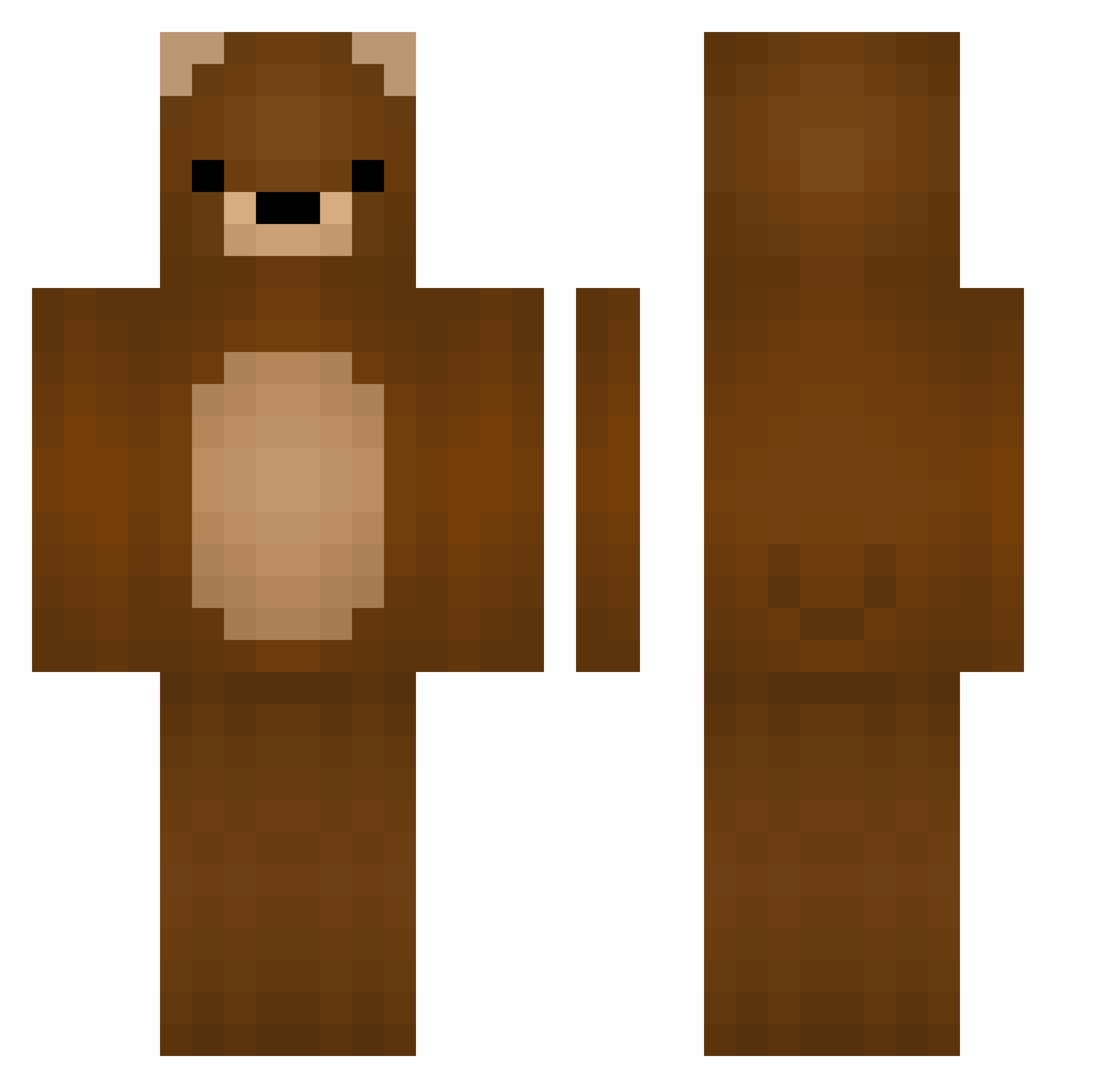 SSmokeyTheBearr Minecraft skin, front and back view