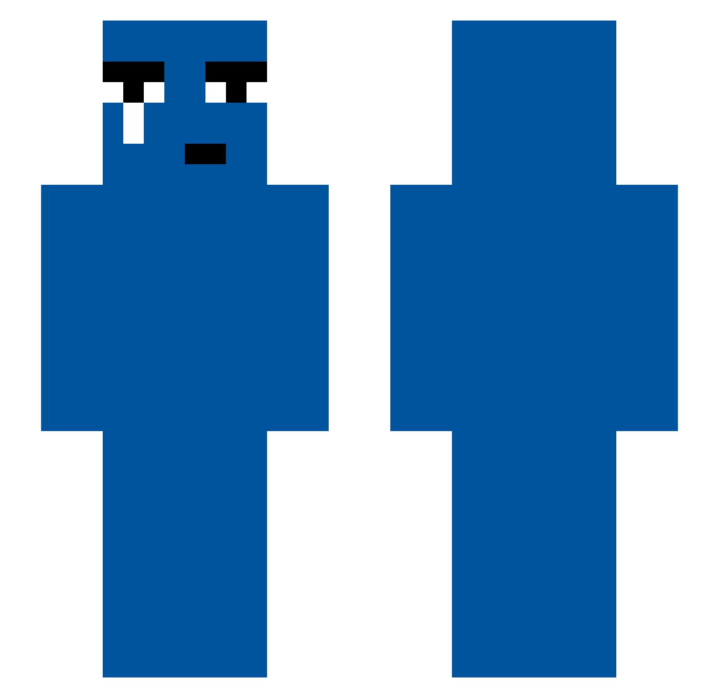 blemisher Minecraft skin, front and back view