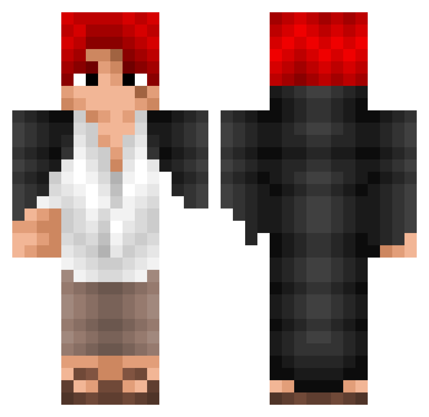 thefusiongmz Minecraft skin, front and back view