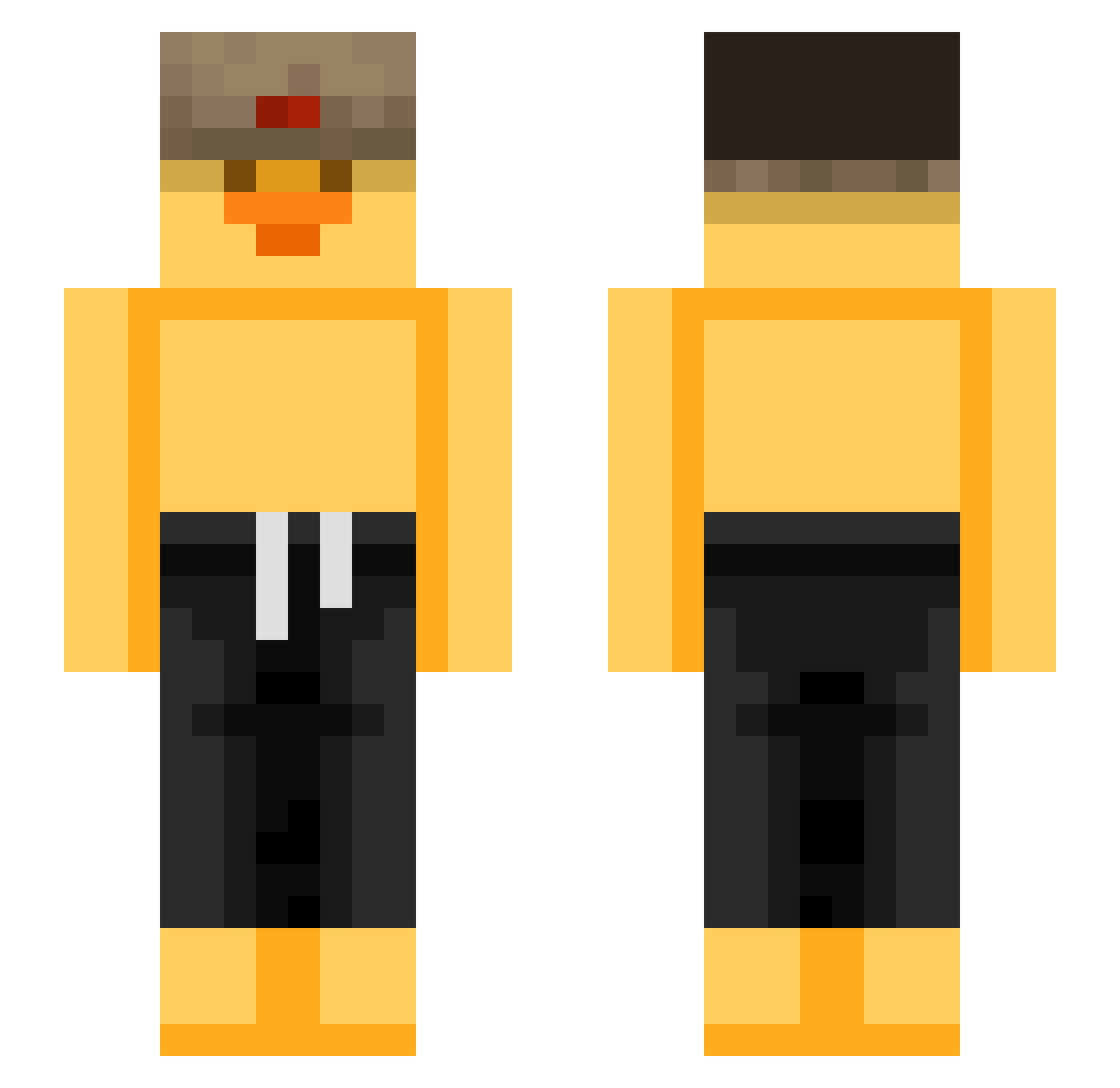 kaktuwus Minecraft skin, front and back view